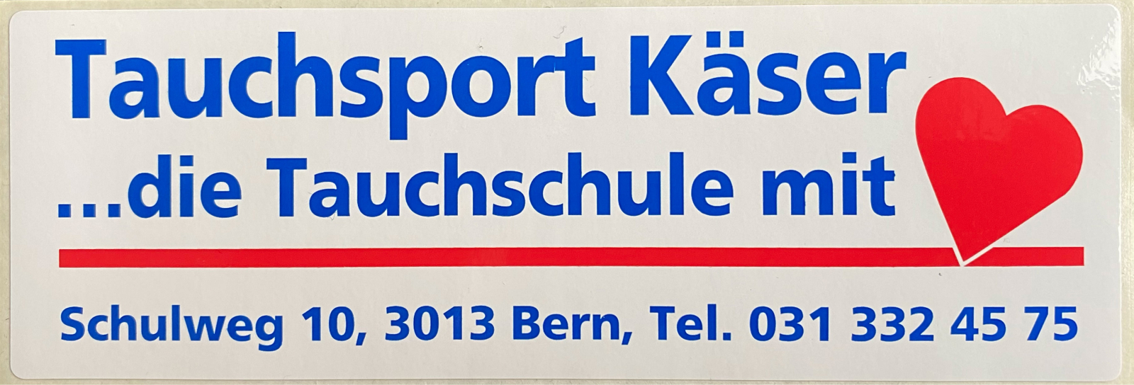 Das neue Motto von Tauchsport-Käser: Die Tauchschule mit Herz