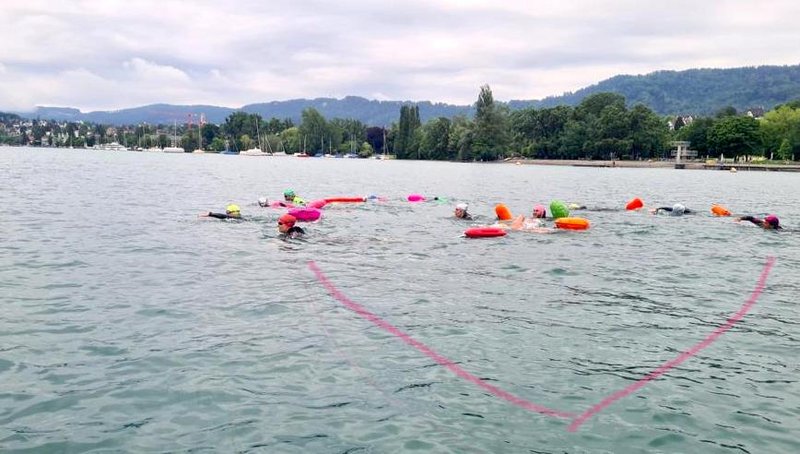 Schwimmer überqueren den Zürichsee mit TSK Zürich