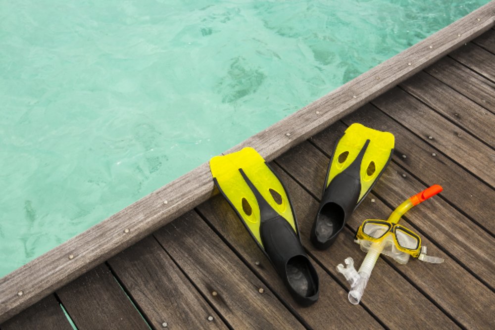 fins on jetty