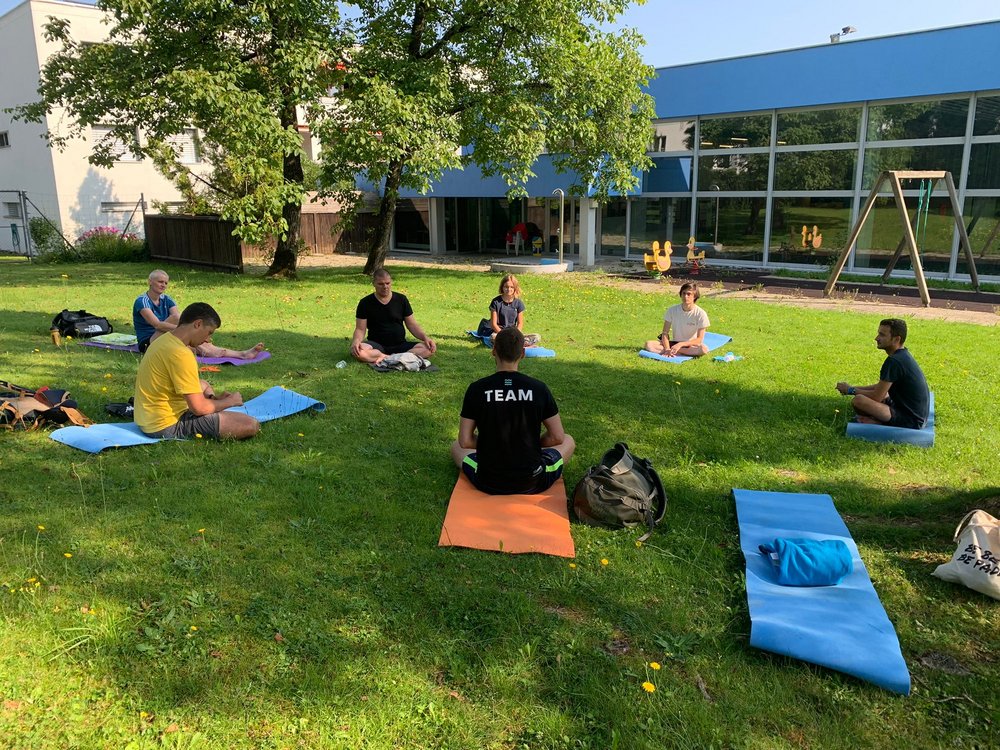 Yoga Session im Freien 