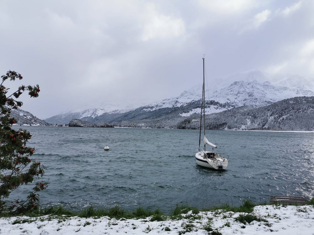 TSK Tauchreise in Engadin Silsersee bei Winterstimmung