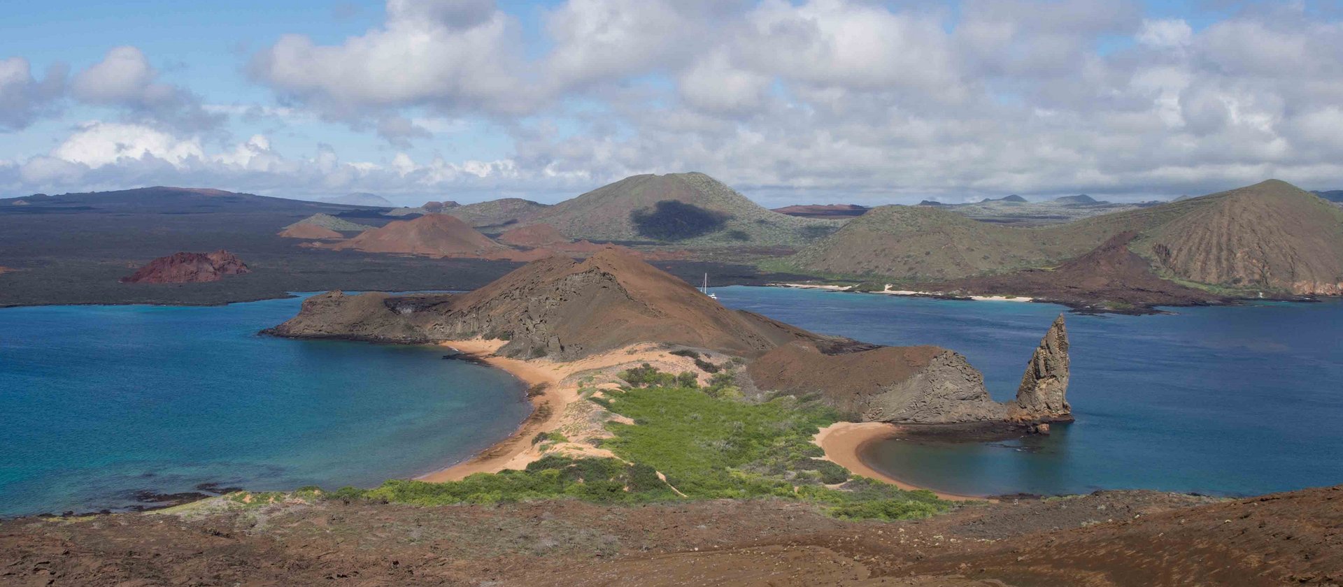 Galapagos Landschaft Luftaufnahme