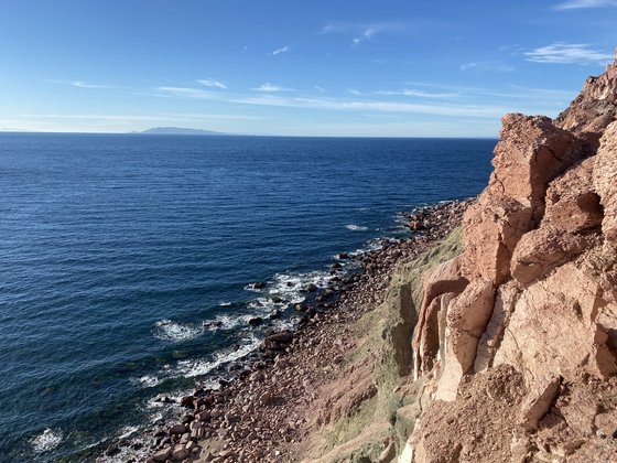 Felsband auf Santa Cruz Island Sea of Cortez